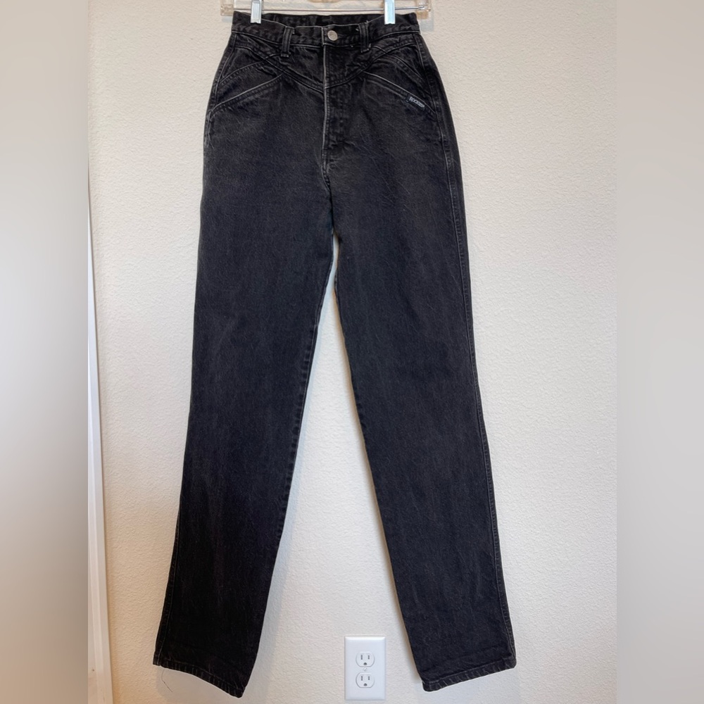 Vintage Women Rockies High Waisted Black Jeans